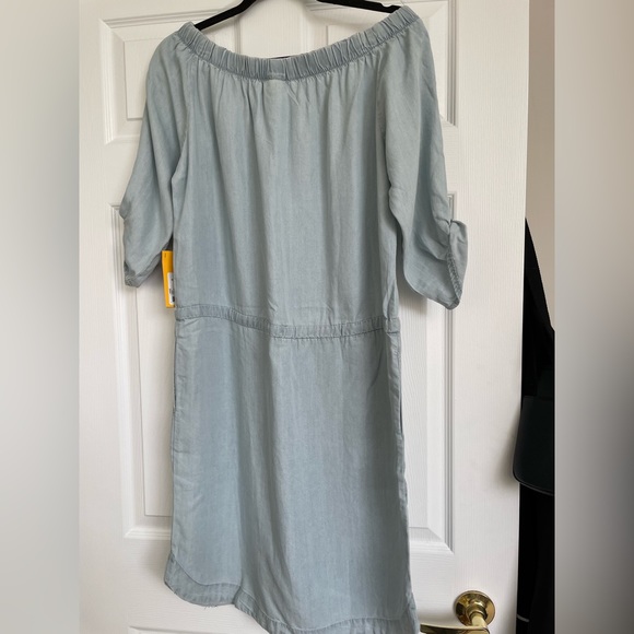 Lole size medium off the shoulder cotton dress with drawstring and pockets. - Picture 3 of 6